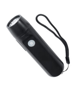 GloboStar® GloboStar® 79021 Φορητός Φακός Χειρός CREE LED 3W 240lm - με Επαναφορτιζόμενη Μπαταρία 1400mAh & Χειροκίνητο Φορτιστή Δυναμό - Ψυχρό Λευκό 6000K - Φ4.1 x Υ15cm