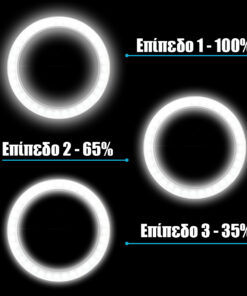 GloboStar® GloboStar® 79043 Selfie Ring Light LED SMD 2W 200 lm Μαύρο Σώμα με Ενσωματωμένη Επαναφορτιζόμενη Μπαταρία 500mAh & Καλώδιο Φόρτισης Micro USB Ψυχρό Λευκό 6000 K για Κινητό Τηλέφωνο και Tablet Φ8.5 x Υ2.5cm