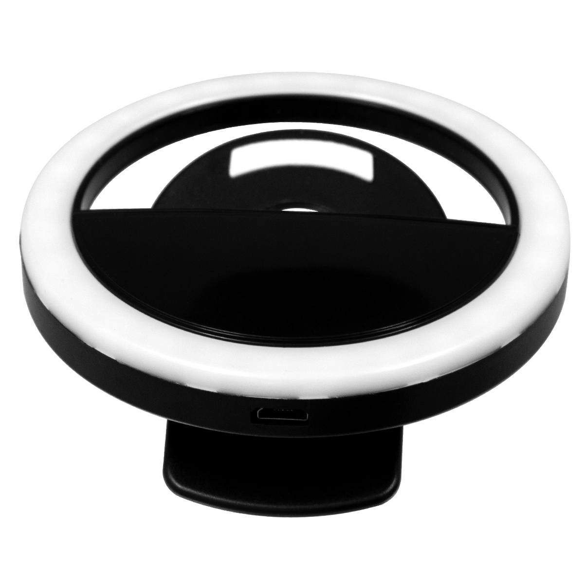 GloboStar® 79043 Selfie Ring Light LED SMD 2W 200 lm Μαύρο Σώμα με Ενσωματωμένη Επαναφορτιζόμενη Μπαταρία 500mAh & Καλώδιο Φόρτισης Micro USB Ψυχρό Λευκό 6000 K για Κινητό Τηλέφωνο και Tablet Φ8.5 x Υ2.5cm 5 GloboStar® 79043 Selfie Ring Light LED SMD 2W 200 lm Μαύρο Σώμα με Ενσωματωμένη Επαναφορτιζόμενη Μπαταρία 500mAh & Καλώδιο Φόρτισης Micro USB Ψυχρό Λευκό 6000 K για Κινητό Τηλέφωνο και Tablet Φ8.5 x Υ2.5cm - Image 4