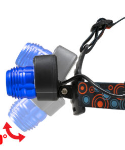 GLOBOSTAR® HEADLAMP 79056 Φακός Κεφαλής με Αισθητήρα Hand Swipe LED 20W 2000lm 15~60° DC 5V με USB-C με Επαναφορτιζόμενη Μπαταρία Li-ion 3.7V 2x18650 4800mAh Αδιάβροχο IP54 Ψυχρό Λευκό 6000K - CREE XHP50 & COB Chip - Μ7.5 x Π5.5 x Υ4.8cm - 1 Χρόνο Εγγύηση 15 79056 3