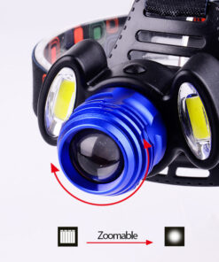 GLOBOSTAR® HEADLAMP 79056 Φακός Κεφαλής με Αισθητήρα Hand Swipe LED 20W 2000lm 15~60° DC 5V με USB-C με Επαναφορτιζόμενη Μπαταρία Li-ion 3.7V 2x18650 4800mAh Αδιάβροχο IP54 Ψυχρό Λευκό 6000K - CREE XHP50 & COB Chip - Μ7.5 x Π5.5 x Υ4.8cm - 1 Χρόνο Εγγύηση 21 79056 7