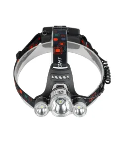 GloboStar® 79057 Φακός Κεφαλής Επαναφορτιζόμενος LED CREE XML2-T6 Chip 30 Watt 3000lm με 2 x 18650 Μπαταρίες 6000mAh Ψυχρό Λευκό 6000K 19 79057 2