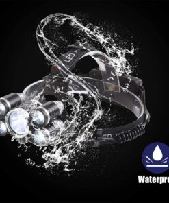 GloboStar® 79059 Φακός Κεφαλής Επαναφορτιζόμενος LED CREE XML2-T6 Chip 30 Watt 2000lm με 2 x 18650 Μπαταρίες 5200mAh Ψυχρό Λευκό 6000K - Μ9 x Π7.5 x Υ9cm 30 79059 12