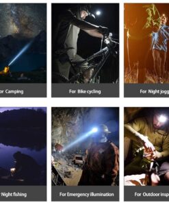 GloboStar® 79059 Φακός Κεφαλής Επαναφορτιζόμενος LED CREE XML2-T6 Chip 30 Watt 2000lm με 2 x 18650 Μπαταρίες 5200mAh Ψυχρό Λευκό 6000K - Μ9 x Π7.5 x Υ9cm 31 79059 13