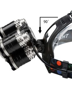 GloboStar® 79059 Φακός Κεφαλής Επαναφορτιζόμενος LED CREE XML2-T6 Chip 30 Watt 2000lm με 2 x 18650 Μπαταρίες 5200mAh Ψυχρό Λευκό 6000K - Μ9 x Π7.5 x Υ9cm 26 79059 8 1