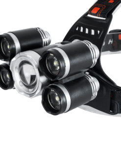 GloboStar® 79059 Φακός Κεφαλής Επαναφορτιζόμενος LED CREE XML2-T6 Chip 30 Watt 2000lm με 2 x 18650 Μπαταρίες 5200mAh Ψυχρό Λευκό 6000K - Μ9 x Π7.5 x Υ9cm 23 79059 8