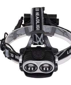 GloboStar® 79063 Φακός Κεφαλής Επαναφορτιζόμενος και Powerbank Mode 2 x LED CREE COB XML2-T6 Chip 25 Watt 2500lm με 2 x 18650 Μπαταρίες 5000mAh και με Φορτιστή Πρίζας Αδιάβροχος IP65 Ψυχρό Λευκό 6000K 12 79063 2