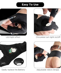 GLOBOSTAR® HANDLAMP 79067 Φακός Γάντι Χεριού LED 1W 100lm 60° DC 3V με 1xCR2016 Μπαταρία Αδιάβροχο IP44 Ψυχρό Λευκό 6000K - Μ33 x Π13.5 x Υ1cm - 1 Χρόνο Εγγύηση 14 79067 5