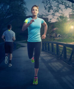 GloboStar® 79073 Μαγνητικό Clip Ασφαλείας Φωσφοριζέ Αντανακλαστικό για Ποδηλάτες & Runners με Φωτεινή Σήμανση LED & Μπαταρία CR2032 - Αδιάβροχο IP65 Λαχανί Φωσφοριζέ 14 79073 6