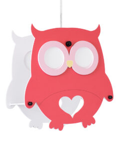 GloboStar® GLOBOSTAR® OWL 61576 Παιδικό Κρεμαστό Φωτιστικό Οροφής με Ντουί 1 x E27 AC 220-240V IP20 - Πολύχρωμο - Μ29.5 x Π15.5 x Υ30.5cm