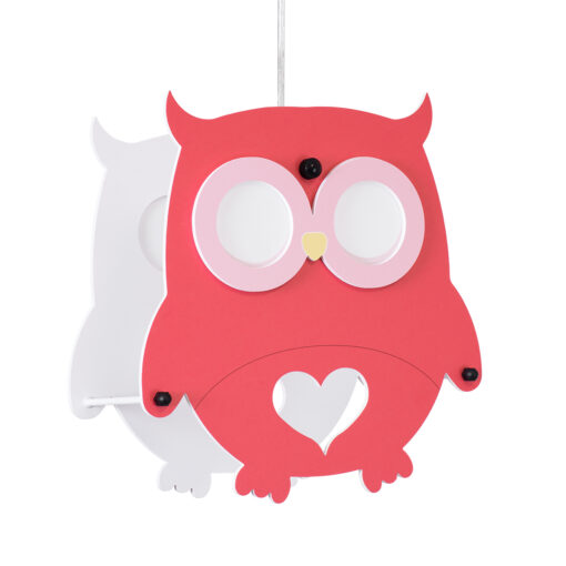 GloboStar® GLOBOSTAR® OWL 61576 Παιδικό Κρεμαστό Φωτιστικό Οροφής με Ντουί 1 x E27 AC 220-240V IP20 - Πολύχρωμο - Μ29.5 x Π15.5 x Υ30.5cm