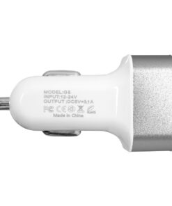 Alternative view of Globostar® 79501 Ασημί Φορτιστής Αυτοκινήτου DC 12-24V με 3 Εξόδους USB DC 5V Max 3.1A 20W και Καλώδιο USB σε Type-C