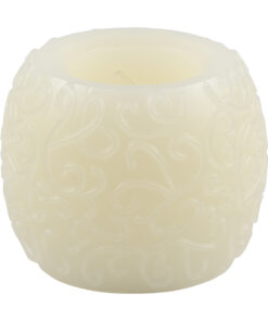 Alternative view of GloboStar® CANDLE 79537 Διακοσμητικό Realistic Κερί με LED Εφέ Κινούμενης Φλόγας - Μπαταρίας 3 x LR1130 Θερμό Λευκό 2700K Μπεζ D6 x H5cm