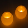 GloboStar® GloboStar® CANDLE 79549 ΣΕΤ 2 x Διακοσμητικά Realistic Κεράκια με LED Εφέ Κινούμενης Φλόγας - Μπαταρίας 2 x CR2032 Θερμό Λευκό 2700K Μπεζ D6 x H5cm