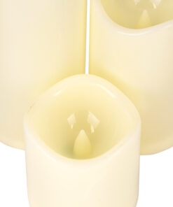 Alternative view of GloboStar® 79553 ΣΕΤ 3 Διακοσμητικών Realistic Κεριών με LED - Μπαταρίας & Ασύρματο Χειριστήριο IR Πολύχρωμα RGB Dimmable