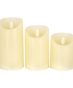 Alternative view of GLOBOSTAR® EVERFLAME 79555 Διακοσμητικό Κερί Παραφίνης με IR Ασύρματο Χειριστήριο LED 0.5W 30lm 120° DC 3.2V με 2xAA Μπαταρίες IP20 Θερμό Λευκό 2700K Dimmable - Μ7.5 x Π7.5 x Υ15cm - Πακέτο 3 Τεμαχίων - 1 Χρόνο Εγγύηση