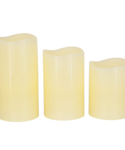 Alternative view of GloboStar® 79556 ΣΕΤ 3 Διακοσμητικών Realistic Κεριών Παραφίνης με LED Εφέ Κινούμενης Φλόγας - Μπαταρίας & Ασύρματο Χειριστήριο IR Πολύχρωμα RGB Dimmable