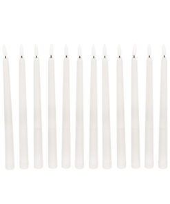 Alternative view of GloboStar® 79564 ΣΕΤ 12 Διακοσμητικών Realistic Κεριών Κηροπηγίου με LED Εφέ Κινούμενης Φλόγας - Μπαταρίας & Ασύρματο Χειριστήριο IR Θερμό Λευκό 2700K Dimmable