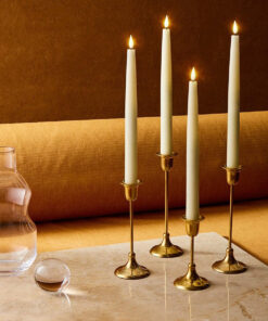 GloboStar® 79564 ΣΕΤ 12 Διακοσμητικών Realistic Κεριών Κηροπηγίου με LED Εφέ Κινούμενης Φλόγας - Μπαταρίας & Ασύρματο Χειριστήριο IR Θερμό Λευκό 2700K Dimmable 18 79564 8