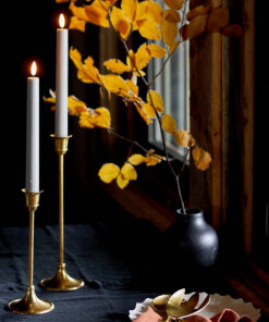 GloboStar® 79564 ΣΕΤ 12 Διακοσμητικών Realistic Κεριών Κηροπηγίου με LED Εφέ Κινούμενης Φλόγας - Μπαταρίας & Ασύρματο Χειριστήριο IR Θερμό Λευκό 2700K Dimmable 19 79564 9