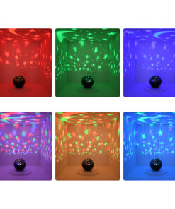 GloboStar® 79599 Επιτραπέζιο Διακοσμητικό Φωτιστικό Ειδικών Εφε NIGHT SKY STARS LED 10W DC 5V 2200mAh Επαναφορτιζόμενο με Bluetooth Speaker - Sound Activated - Καλώδιο Τροφοδοσίας USB και Ασύρματο Χειριστήριο RF 2.4Ghz Πολύχρωμo RGB Dimmable 12 79599 6