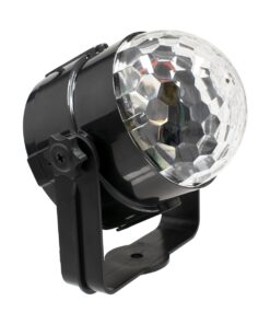 GloboStar® 79601-1 LED Party Disco Μπάλα με Περιστρεφόμενα Φωτορυθμικά Εφέ Πολύχρωμη RGB 15W με Sound Control Activated Εφέ και με Ασύρματο Χειριστήριο AC 230V IP20 Μ11 x Π8.6 x Υ13cm 17 79601 1 4