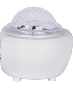GloboStar® 79604 Λευκό Επιτραπέζιο Διακοσμητικό Φωτιστικό Ειδικών Εφε NIGHT SKY GALAXY 3D LED 10W DC 5V 2200mAh Επαναφορτιζόμενο με Bluetooth Speaker - Sound Activated - Καλώδιο Τροφοδοσίας USB και Ασύρματο Χειριστήριο RF 2.4Ghz Πολύχρωμo RGB Dimmable 10 79604 4