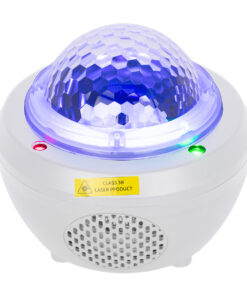 GloboStar® 79604 Λευκό Επιτραπέζιο Διακοσμητικό Φωτιστικό Ειδικών Εφε NIGHT SKY GALAXY 3D LED 10W DC 5V 2200mAh Επαναφορτιζόμενο με Bluetooth Speaker - Sound Activated - Καλώδιο Τροφοδοσίας USB και Ασύρματο Χειριστήριο RF 2.4Ghz Πολύχρωμo RGB Dimmable 11 79604 5