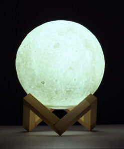 GloboStar® MOON 79605 Επιτραπέζιο Ανάγλυφο Διακοσμητικό Φωτιστικό Φ15cm 3D MOON LIGHT LED 3.7W DC 5V με Ενσωματωμένη Μπαταρία 500mAh Li-ion Επαναφορτιζόμενο - Καλώδιο Τροφοδοσίας USB και Διακόπτη Αφής CCT Θερμό Λευκό 3000K - Ψυχρό Λευκό 6000K Dimmable 11 79605 5