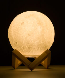 GloboStar® MOON 79605 Επιτραπέζιο Ανάγλυφο Διακοσμητικό Φωτιστικό Φ15cm 3D MOON LIGHT LED 3.7W DC 5V με Ενσωματωμένη Μπαταρία 500mAh Li-ion Επαναφορτιζόμενο - Καλώδιο Τροφοδοσίας USB και Διακόπτη Αφής CCT Θερμό Λευκό 3000K - Ψυχρό Λευκό 6000K Dimmable 12 79605 6