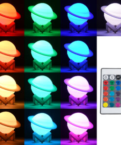 GloboStar® MOON 79608 Επιτραπέζιο Φωτιστικό Πορτατίφ LED 2W 120lm 360° DC 5V IP20 RGBW Dimmable Λευκό Πλαστικό με Μπεζ Ξύλο - Μ15 x Π15 x Υ13.5cm - 2 Xρόνια Εγγύηση 9 79608 5