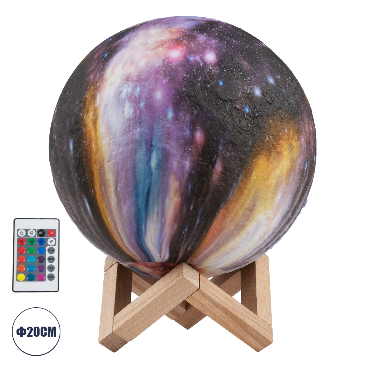 GloboStar® MOON 79617 Επιτραπέζιο Φωτιστικό Πορτατίφ LED 6W 360lm 360° DC 5V IP20 RGB Dimmable Πολύχρωμο Πλαστικό με Μπεζ Ξύλο - Μ20 x Π20 x Υ25cm - 2 Xρόνια Εγγύηση 3 GloboStar® GloboStar® MOON 79617 Επιτραπέζιο Φωτιστικό Πορτατίφ LED 6W 360lm 360° DC 5V IP20 RGB Dimmable Πολύχρωμο Πλαστικό με Μπεζ Ξύλο - Μ20 x Π20 x Υ25cm - 2 Xρόνια Εγγύηση