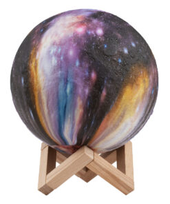 Alternative view of GloboStar® MOON 79617 Επιτραπέζιο Φωτιστικό Πορτατίφ LED 6W 360lm 360° DC 5V IP20 RGB Dimmable Πολύχρωμο Πλαστικό με Μπεζ Ξύλο - Μ20 x Π20 x Υ25cm - 2 Xρόνια Εγγύηση