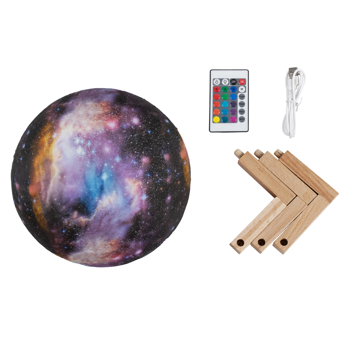 GloboStar® MOON 79617 Επιτραπέζιο Φωτιστικό Πορτατίφ LED 6W 360lm 360° DC 5V IP20 RGB Dimmable Πολύχρωμο Πλαστικό με Μπεζ Ξύλο - Μ20 x Π20 x Υ25cm - 2 Xρόνια Εγγύηση 6 GloboStar® MOON 79617 Επιτραπέζιο Φωτιστικό Πορτατίφ LED 6W 360lm 360° DC 5V IP20 RGB Dimmable Πολύχρωμο Πλαστικό με Μπεζ Ξύλο - Μ20 x Π20 x Υ25cm - 2 Xρόνια Εγγύηση - Image 4