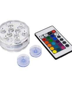 GloboStar® 79626 Υποβρύχια Διακοσμητική Φωτιζόμενη Βάση LED 5W για Μπουκάλια - Ποτήρια - Βάζα - Ναργιλέ Μπαταρίας με Ασύρματο Χειριστήριο IR Αδιάβροχη IP68 Πολύχρωμη RGB Dimmable 14 79626 5