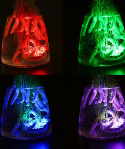 GloboStar® 79626 Υποβρύχια Διακοσμητική Φωτιζόμενη Βάση LED 5W για Μπουκάλια - Ποτήρια - Βάζα - Ναργιλέ Μπαταρίας με Ασύρματο Χειριστήριο IR Αδιάβροχη IP68 Πολύχρωμη RGB Dimmable 18 79626 9