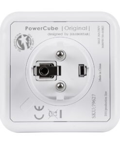 GLOBOSTAR® POWERCUBE 79627 Πολύπριζο 5 Θέσεων με 5 x EU Schuko Πρίζες Ασφαλείας Childproof AC 220-240V 3680W/16A Max Load IP20 - Λευκό & Γκρι - Μ7.5 x Π11.5 x Υ7.5cm 20 79627 8 1