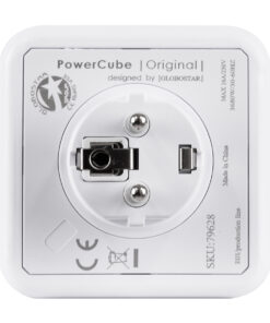 GLOBOSTAR® POWERCUBE 79628 Πολύπριζο 5 Θέσεων με 5 x EU Schuko Πρίζες Ασφαλείας Childproof AC 220-240V 3680W/16A Max Load IP20 - Λευκό & Κόκκινο - Μ7.5 x Π11.5 x Υ7.5cm 20 79628 8