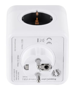 GLOBOSTAR® POWERCUBE 79633 Πολύπριζο 6 Θέσεων με 2 x Πρίζες DC 5V USB 2.0 & 4 x EU Schuko Πρίζες Ασφαλείας Childproof AC 220-240V 3680W/16A Max Load IP20 - Λευκό & Γκρι - Μ7.5 x Π11.5 x Υ7.5cm 16 79633 4