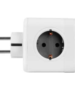 GLOBOSTAR® POWERCUBE 79633 Πολύπριζο 6 Θέσεων με 2 x Πρίζες DC 5V USB 2.0 & 4 x EU Schuko Πρίζες Ασφαλείας Childproof AC 220-240V 3680W/16A Max Load IP20 - Λευκό & Γκρι - Μ7.5 x Π11.5 x Υ7.5cm 18 79633 6