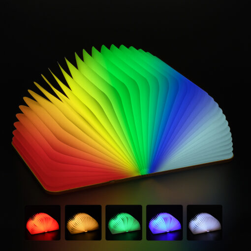 GloboStar® GLOBOSTAR® BOOKDECO 79636 Μοντέρνο Επιτραπέζιο Φωτιστικό Πορτατίφ LED 4W 250lm 180° DC 5V με USB 2.0 & Επαναφορτιζόμενη Μπαταρία Li-ion 3.2V 1000mAh IP20 Πολύχρωμο RGB - Μπεζ - Μ21.5 x Π16.5 x Υ2.2cm - 2 Χρόνια Εγγύηση