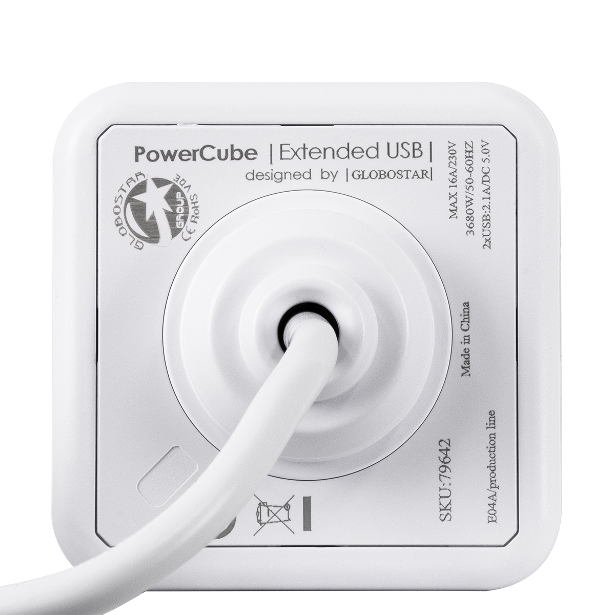 GloboStar® TRAVEL PowerCube PRO Certified 79639 Πολύπριζο 6 Θέσεων με 1.5m Kαλώδιο - 4 Πρίζες Ασφαλείας Childproof EU Schuko AC 220-240V & 2 Πρίζες USB Max 2.1A/DC 5V Μ7.5 x Π7.5 x Υ7.5 - Λευκό με Γκρι - Max Load 3680W/16A 9 GloboStar® TRAVEL PowerCube PRO Certified 79639 Πολύπριζο 6 Θέσεων με 1.5m Kαλώδιο - 4 Πρίζες Ασφαλείας Childproof EU Schuko AC 220-240V & 2 Πρίζες USB Max 2.1A/DC 5V Μ7.5 x Π7.5 x Υ7.5 - Λευκό με Γκρι - Max Load 3680W/16A - Image 8