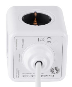 GloboStar® TRAVEL PowerCube PRO Certified 79644 Πολύπριζο 5 Θέσεων με 1.5m Kαλώδιο - 5 Πρίζες Ασφαλείας Childproof EU Schuko AC 220-240V Μ7.5 x Π7.5 x Υ7.5 - Λευκό με Γκρι - Max Load 3680W/16A 18 79644 4