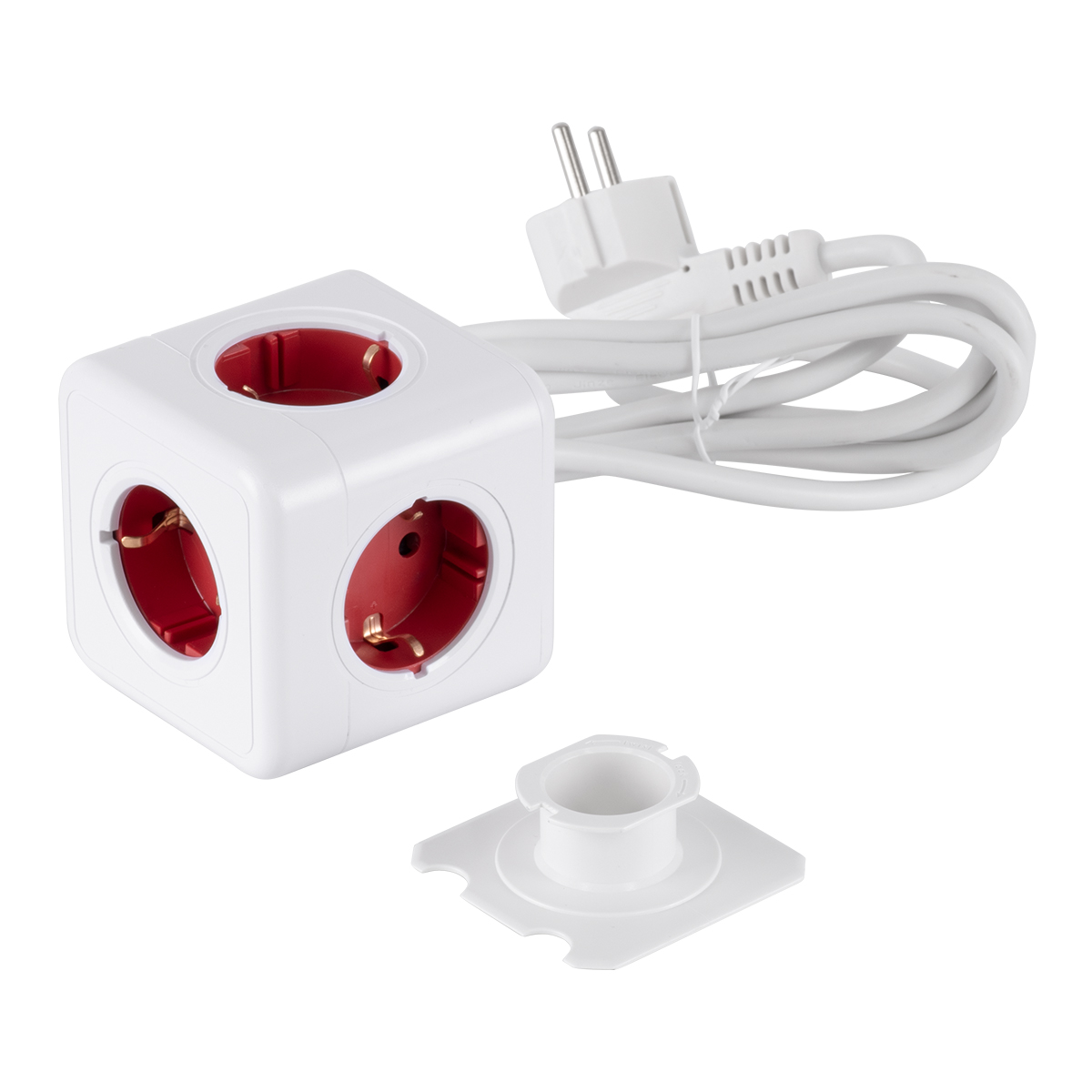 GloboStar® TRAVEL PowerCube PRO Certified 79645 Πολύπριζο 5 Θέσεων με 1.5m Kαλώδιο - 5 Πρίζες Ασφαλείας Childproof EU Schuko AC 220-240V Μ7.5 x Π11.5 x Υ7.5 - Λευκό με Κόκκινο - Max Load 3680W/16A 10 GloboStar® TRAVEL PowerCube PRO Certified 79645 Πολύπριζο 5 Θέσεων με 1.5m Kαλώδιο - 5 Πρίζες Ασφαλείας Childproof EU Schuko AC 220-240V Μ7.5 x Π11.5 x Υ7.5 - Λευκό με Κόκκινο - Max Load 3680W/16A - Image 9