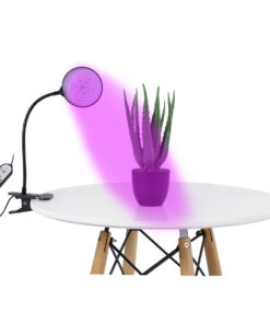 GloboStar® GLOBOSTAR® GROWME 79648 Φωτιστικό Ανάπτυξης Φυτών με Ενσωματωμένο Χειριστήριο LED 5W 150lm 120° DC 5V με USB 2.0 IP20 Πολύχρωμο Πλήρους Φάσματος Κόκκινο 660nm & Μπλε 450nm & UVIR 730nm Dimmable - Sanan SMD Chip - Μαύρο - Μ10 x Π20 x Υ36cm - 2 Χρόνια Εγγύηση