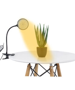 GloboStar® GloboStar® 79649 Grow Light Hydro Spectrum LED Φωτιστικό Ανάπτυξης Υδροπονικών Φυτών Γλάστρας με 1 Κινούμενη Κεφαλή & Βάση Clip SMD 2835 5W 160° DC 5V IP20 με Dimmer & Timer Εσωτερικού Χώρου για Κάλυψη Επιφάνειας 0.6m x 0.6m Πλήρους Φάσματος Φωτισμού