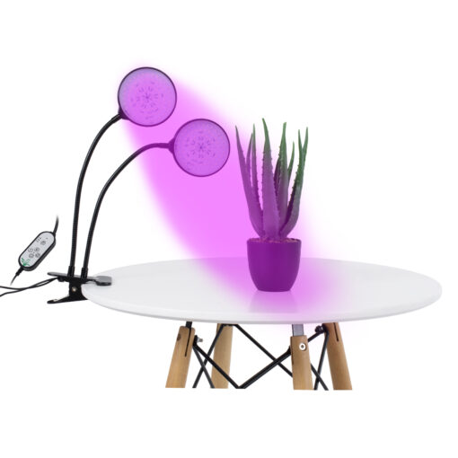 GloboStar® GLOBOSTAR® GROWME 79650 Φωτιστικό Ανάπτυξης Φυτών με Ενσωματωμένο Χειριστήριο LED 10W 300lm 120° DC 5V με USB 2.0 IP20 Πολύχρωμο Πλήρους Φάσματος Κόκκινο 660nm & Μπλε 450nm & UVIR 730nm Dimmable - Sanan SMD Chip - Μαύρο - Μ10 x Π30 x Υ36cm - 2 Χρόνια Εγγύηση