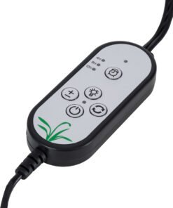 GLOBOSTAR® GROWME 79650 Φωτιστικό Ανάπτυξης Φυτών με Ενσωματωμένο Χειριστήριο LED 10W 300lm 120° DC 5V με USB 2.0 IP20 Πολύχρωμο Πλήρους Φάσματος Κόκκινο 660nm & Μπλε 450nm & UVIR 730nm Dimmable - Sanan SMD Chip - Μαύρο - Μ10 x Π30 x Υ36cm - 2 Χρόνια Εγγύηση 21 79650 9