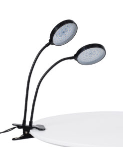 GloboStar® 79651 Grow Light Hydro Spectrum LED Φωτιστικό Ανάπτυξης Υδροπονικών Φυτών Γλάστρας με 2 Κινούμενες Κεφαλές & Βάση Clip SMD 2835 10W 160° DC 5V IP20 με Dimmer & Timer Εσωτερικού Χώρου για Κάλυψη Επιφάνειας 0.6m x 0.6m Πλήρους Φάσματος Φωτισμού 13 79651 4