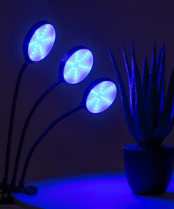 GloboStar® 79652 Grow Light Full Spectrum LED Φωτιστικό Ανάπτυξης Φυτών Γλάστρας με 3 Κινούμενες Κεφαλές & Βάση Clip SMD 2835 15W 160° DC 5V IP20 με Dimmer & Timer Εσωτερικού Χώρου για Κάλυψη Επιφάνειας 1m x 1m Πλήρους Φάσματος Φωτισμού 24 79652 12